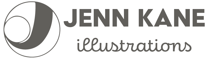Logo icon with Jenn Kane Illustrations wording