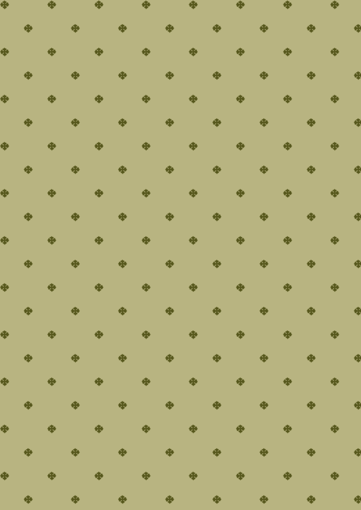Minimal olive geometric dot pattern with tiny floral-style motifs in a subtle seamless repeat on a muted sage background