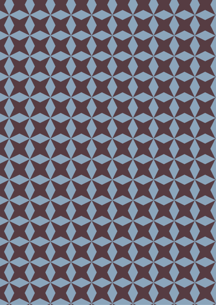 Bold geometric triangle pattern in burgundy and blue, modern seamless repeat for fabric, wallpaper, and decor