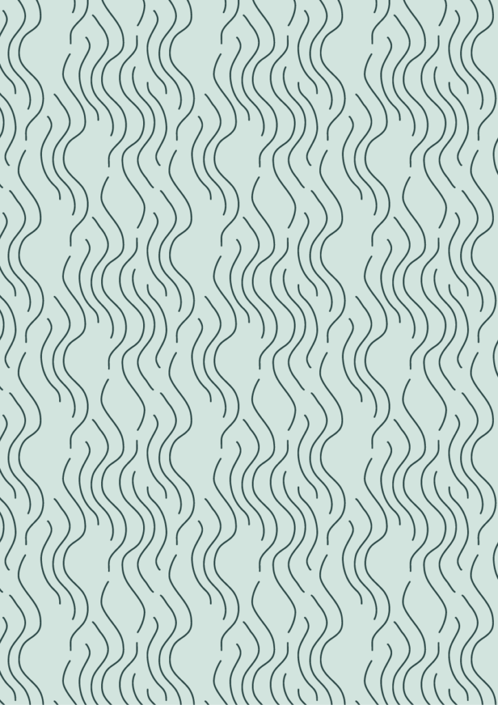 Abstract wavy line pattern in soft sage green with flowing organic stripes, minimalist seamless surface design