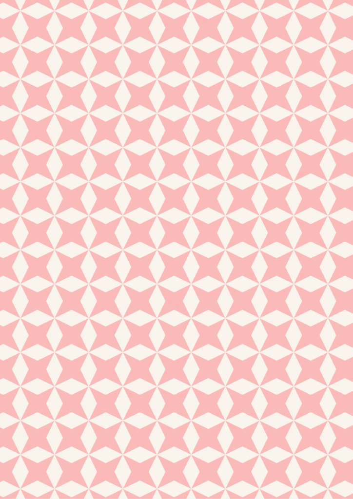 Pink geometric lattice pattern with white diamond motifs in a clean seamless repeat on a soft blush background